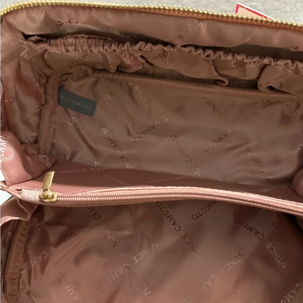 Vince Camuto Blush Pink Quilted Cosmetic Bag NWT - Picture 6 of 10